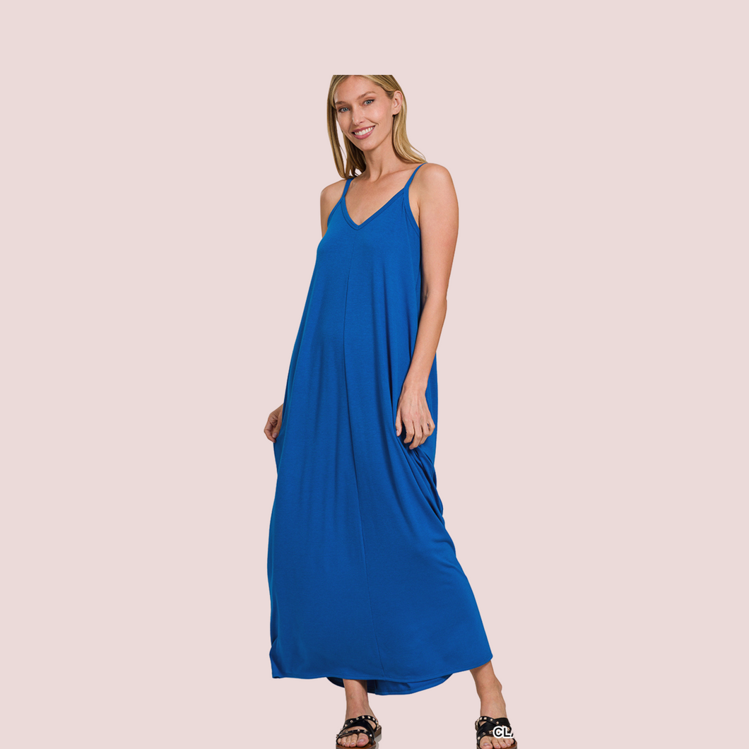 Cami Maxi Dress Classic Blue