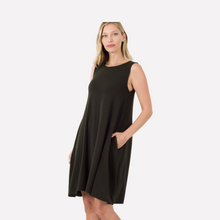 Load image into Gallery viewer, Flared Dress Black
