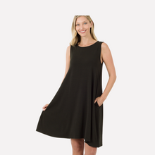 Load image into Gallery viewer, Flared Dress Black
