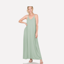 Load image into Gallery viewer, Cami Maxi Dress Light Sage

