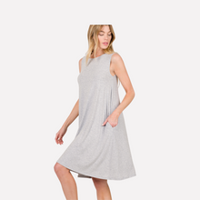 Load image into Gallery viewer, Flared Dress Heather Grey
