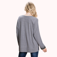 Load image into Gallery viewer, Hacci Brushed Sweater/ Charcoal
