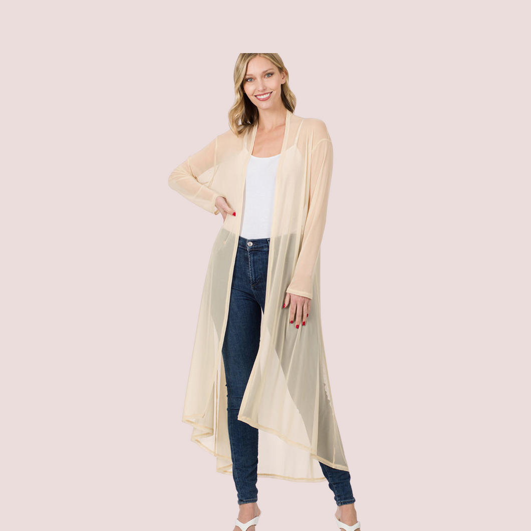 Mesh Duster Taupe