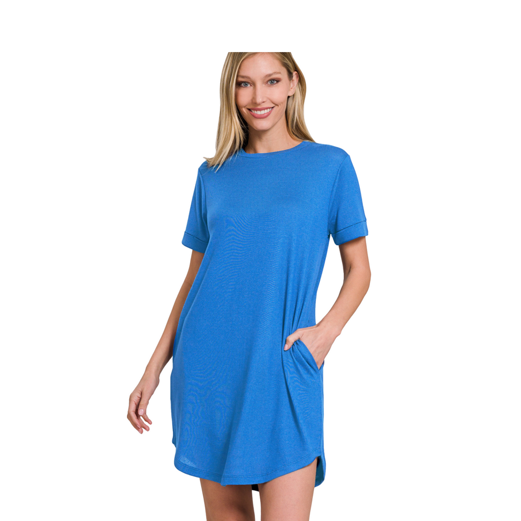 Basic Dress Ocean Blue
