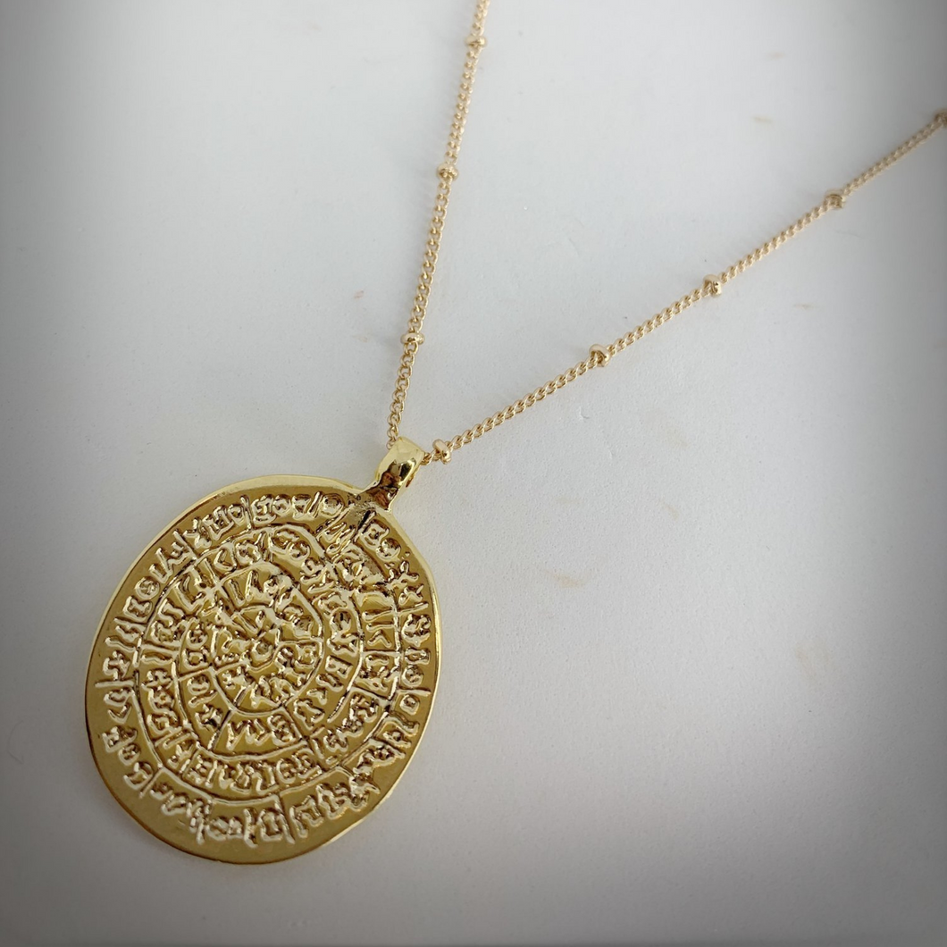 Sacred Coin Necklace Gold