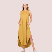 Load image into Gallery viewer, Midi Dress Light Mustard
